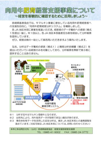肉用牛肥育経営支援事業リーフレットのサムネイル